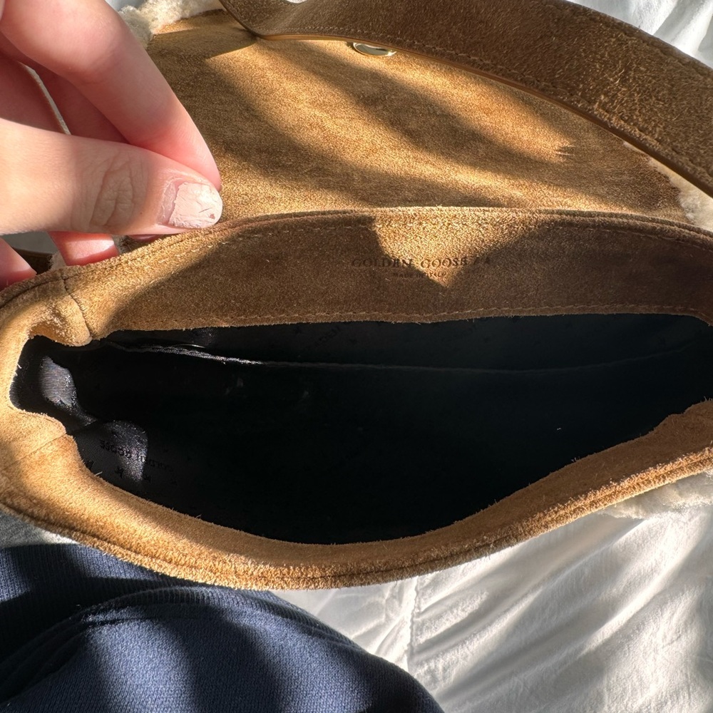 Golden Goose Women's Rodeo Bag in suede with shearling details - Picture 8 of 9